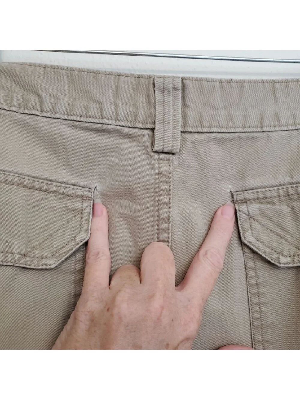 Levi's 90's Silvertab khaki colored cargo shorts